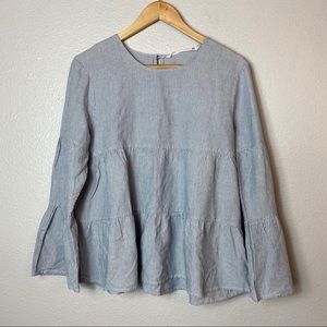 Kale Generation pinstripe blouse large